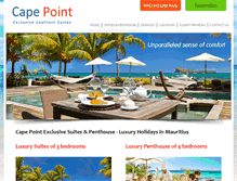 Tablet Screenshot of capepointmauritius.com